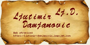 Ljutimir Damjanović vizit kartica